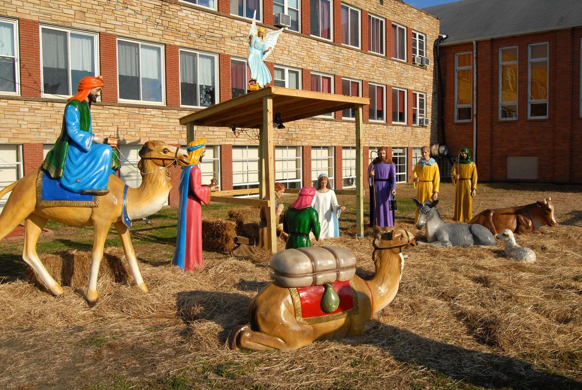 New, lifesize Nativity on display at Capitol City Baptist Church in