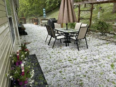 Hail in Whittington Hill