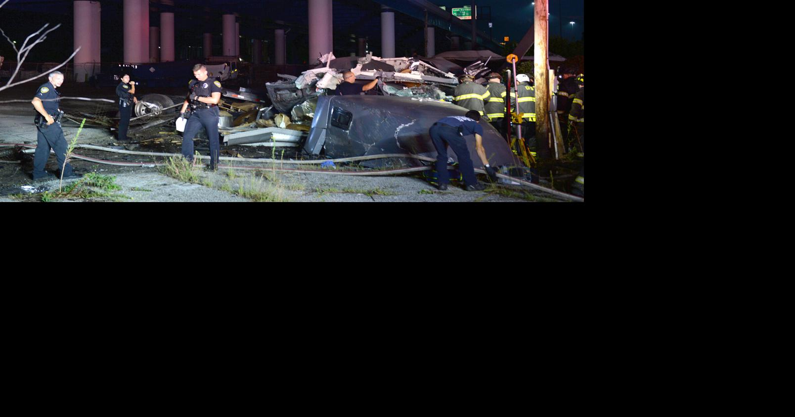 BREAKING: Semitruck falls off interstate in downtown Charleston; at least ...