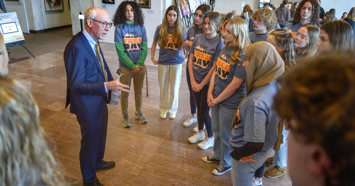raze tobacco Buffalo Middle students attend rally at Capitol State, federal funding cuts will