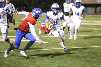 Prep Football Capital Runs Past Wheeling Park 45 21 Football