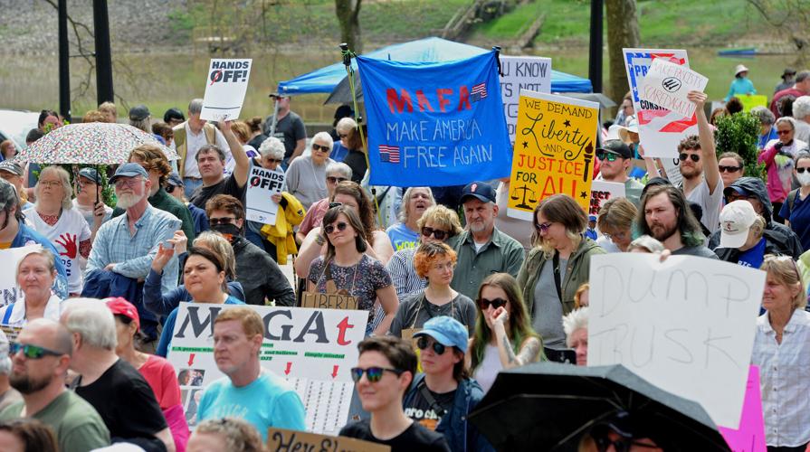 Hands Off rally at the West Virginia State Capitol