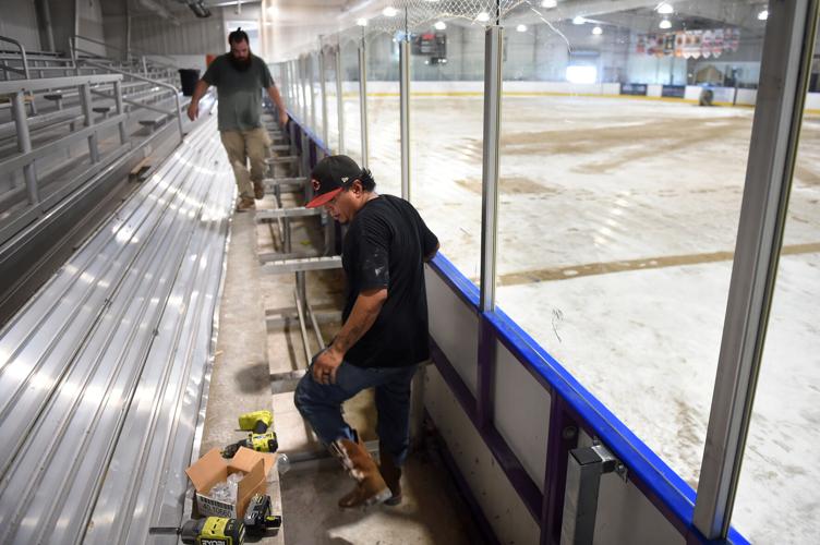 South  Memorial Ice Arena rink construction