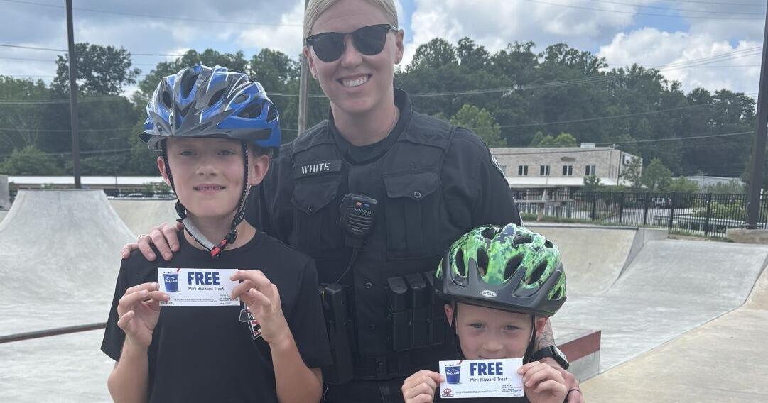 Hurricane PD rewards children practicing helmet safety with Dairy Queen ...