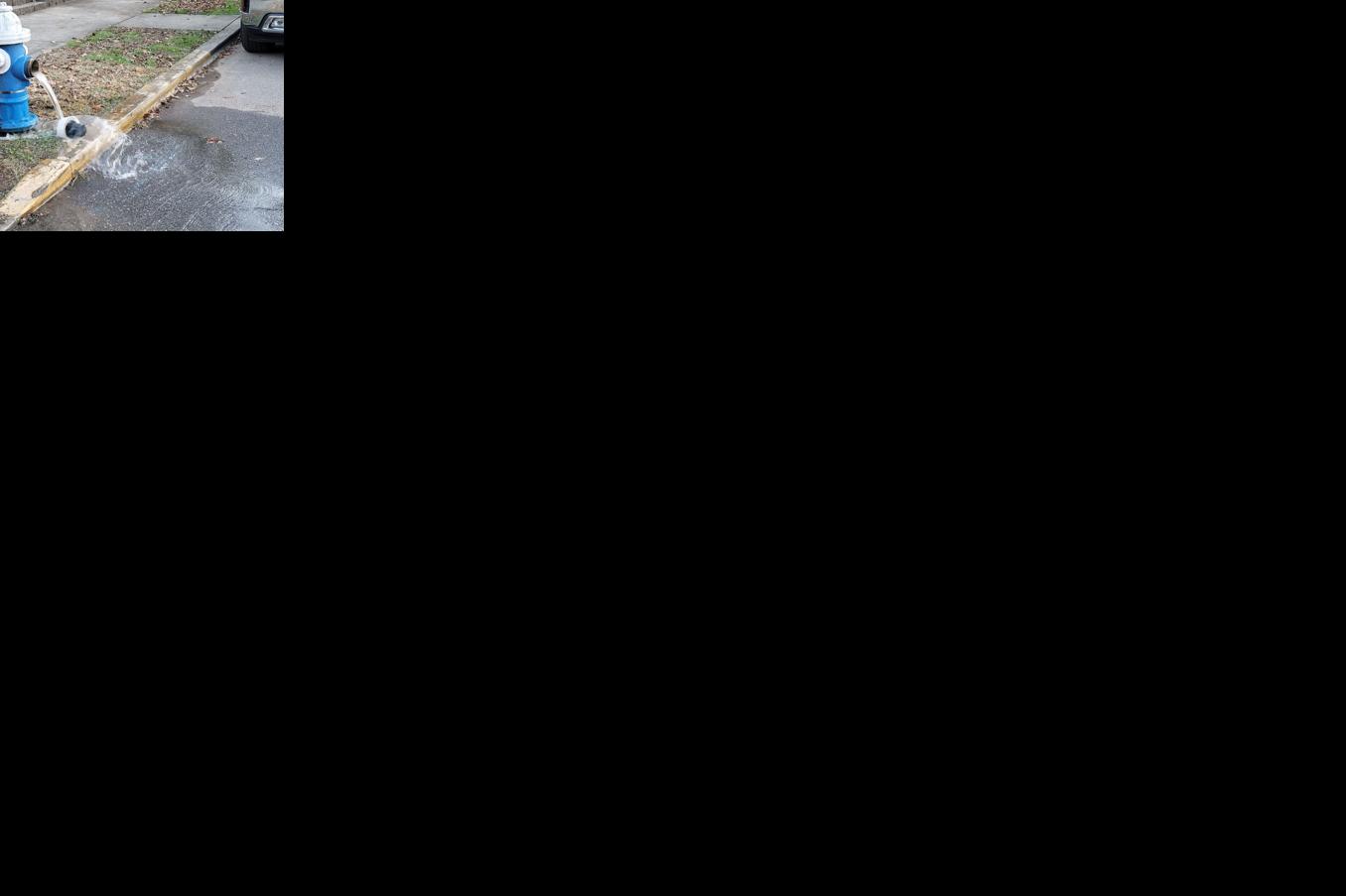  fire hydrant spits out water