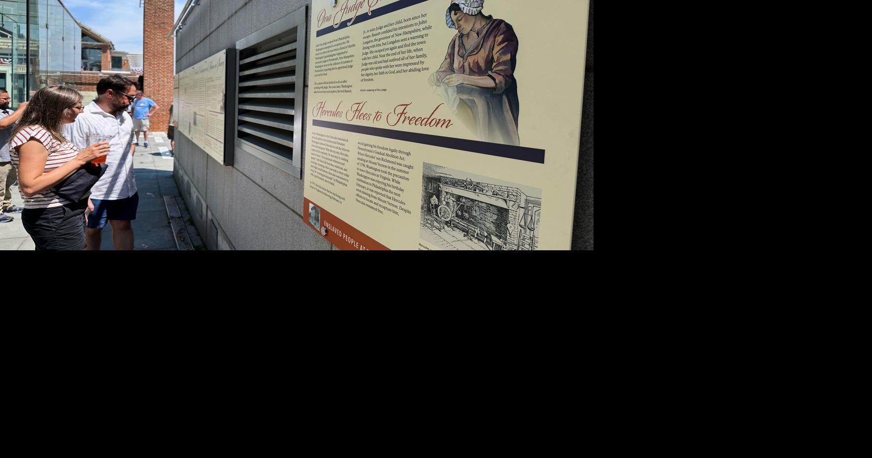 Feds install reworked panels about slavery at George Washington's Philadelphia home