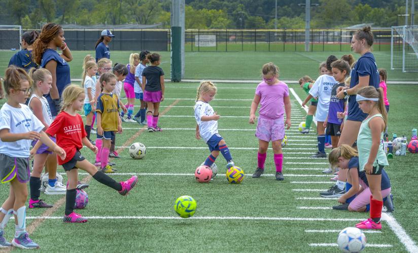 WVU women's soccer team hosts kids camp at Shawnee WVU