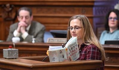 Jessica Rowley at public hearing in West Virginia House of Delegates