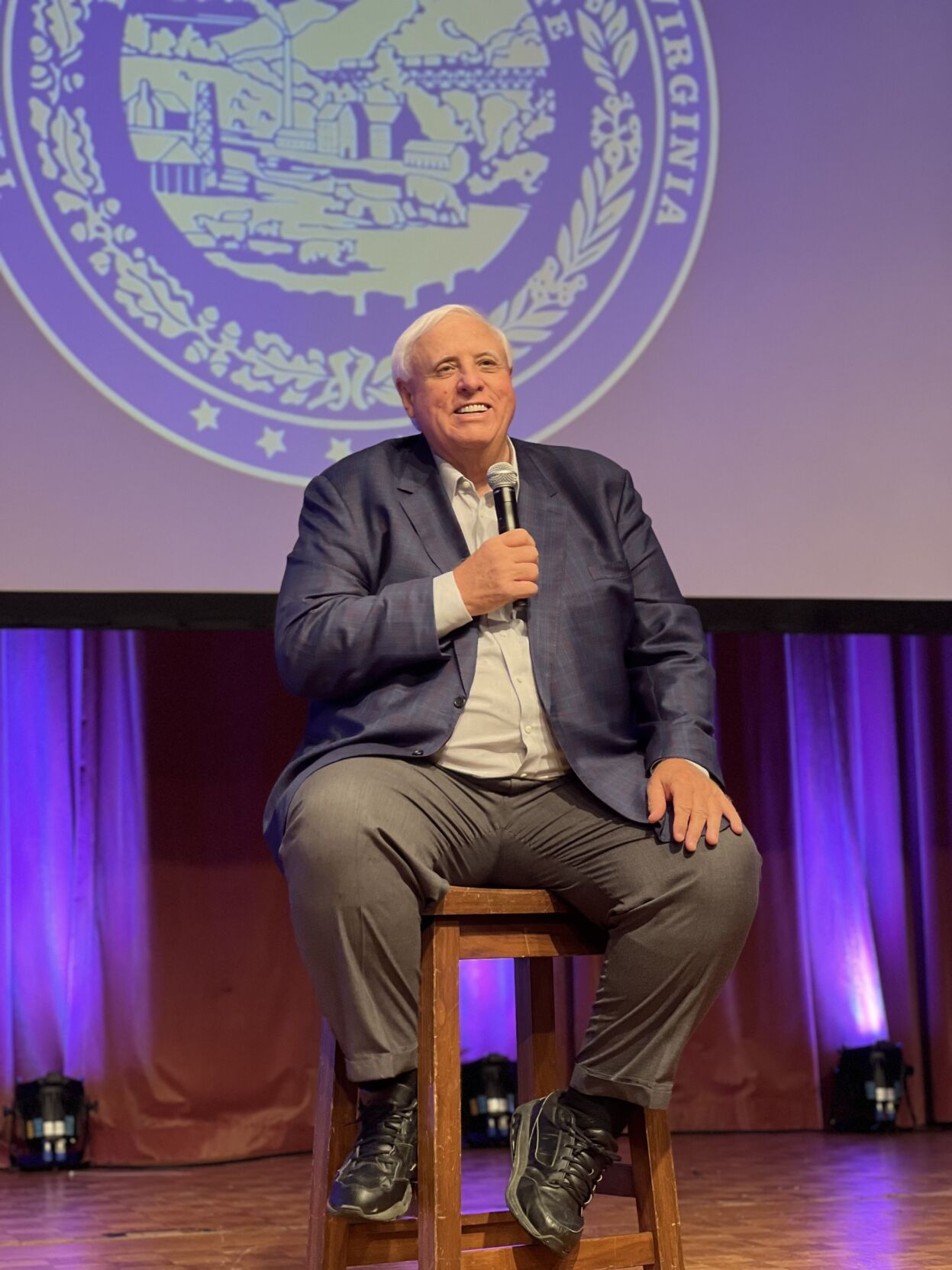 West Virginia Gov. Jim Justice speaking at WV Chamber summit