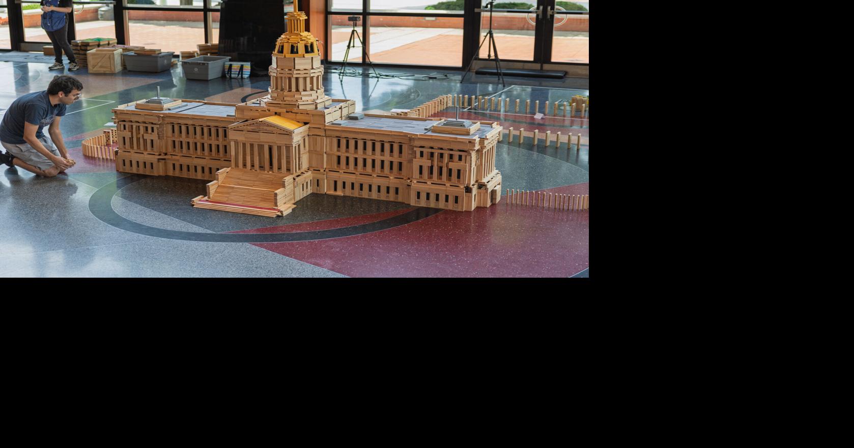 WV Capitol replica the centerpiece of Great Charleston Domino Challenge at Clay Center