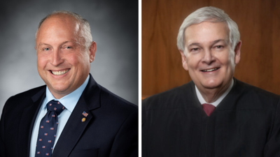 Delegate Bill Flanigan and retired Circuit Court Judge H.L. Kirkpatrick