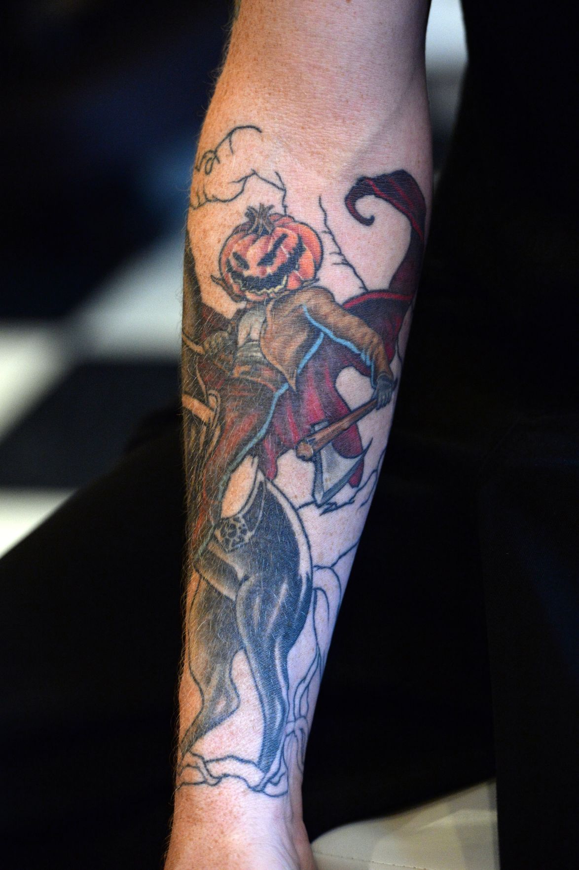 So excited that I got to do this headless horseman from my flash! Also  extra excited that I got to tattoo a jack-o-lantern in October �... |  Instagram