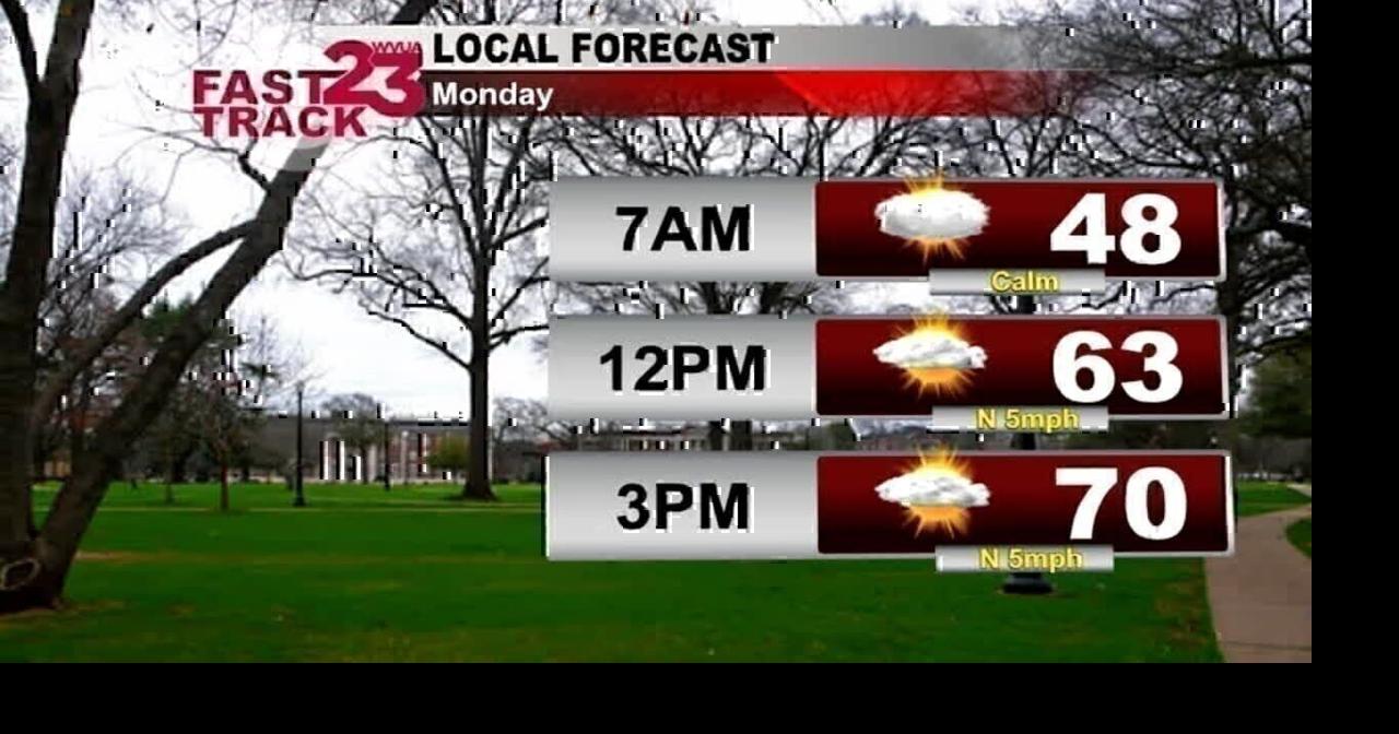 WVUA23 Weather Webcast for Monday AM | Weather | wvua23.com