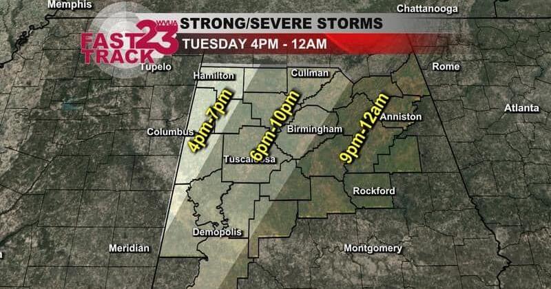 Strong to Severe Storms Late This Afternoon/Evening… Tuesday Morning ...