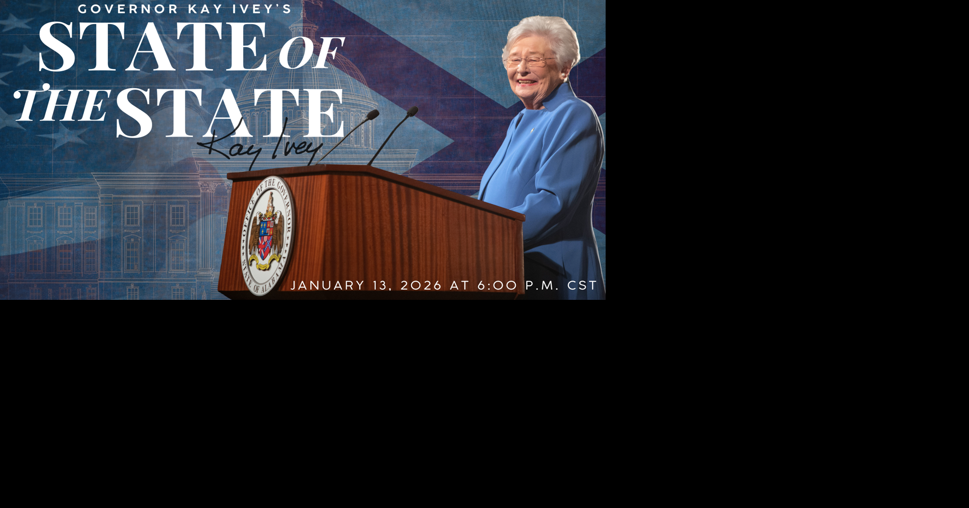 Watch Alabama Governor Kay Ivey's State of the State address live