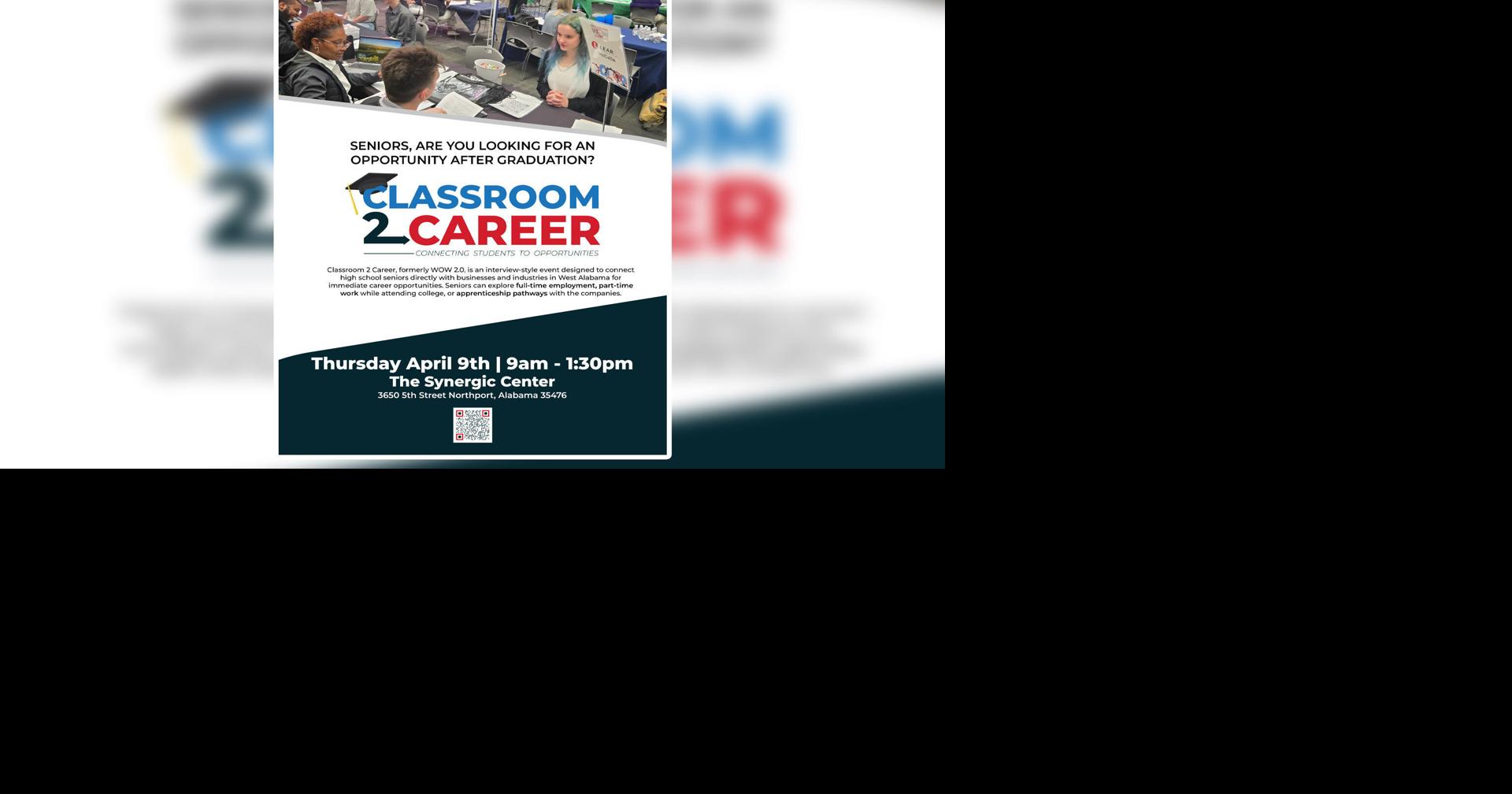 High school seniors getting access to potential future employers at Classroom 2 Career Thursday in Northport.