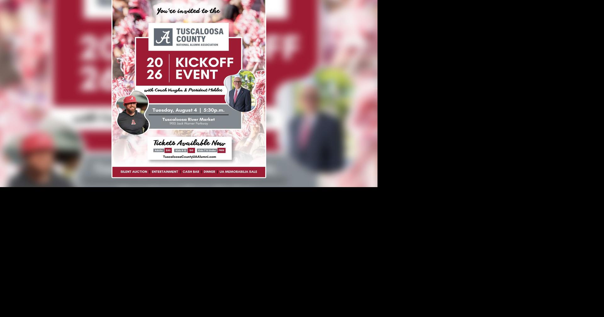 Alabama's Tuscaloosa County alumni chapter hosting kickoff event Aug. 4