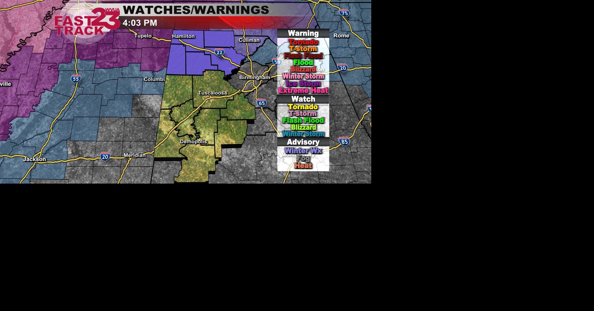 Thursday Afternoon Winter Weather Update... Winter Weather Update ...