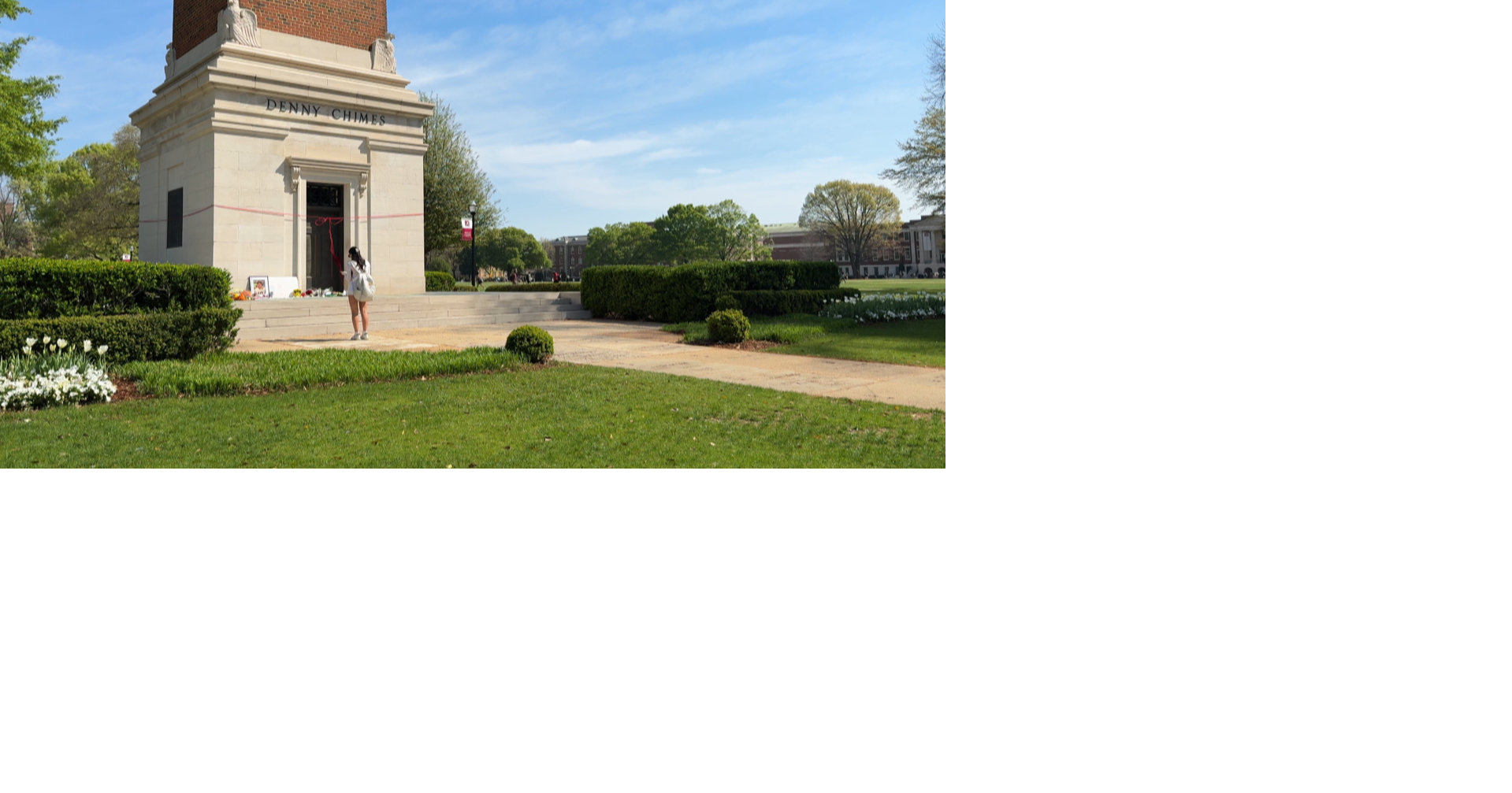 Students, staff gather at Denny Chimes to pay respects to James Gracey