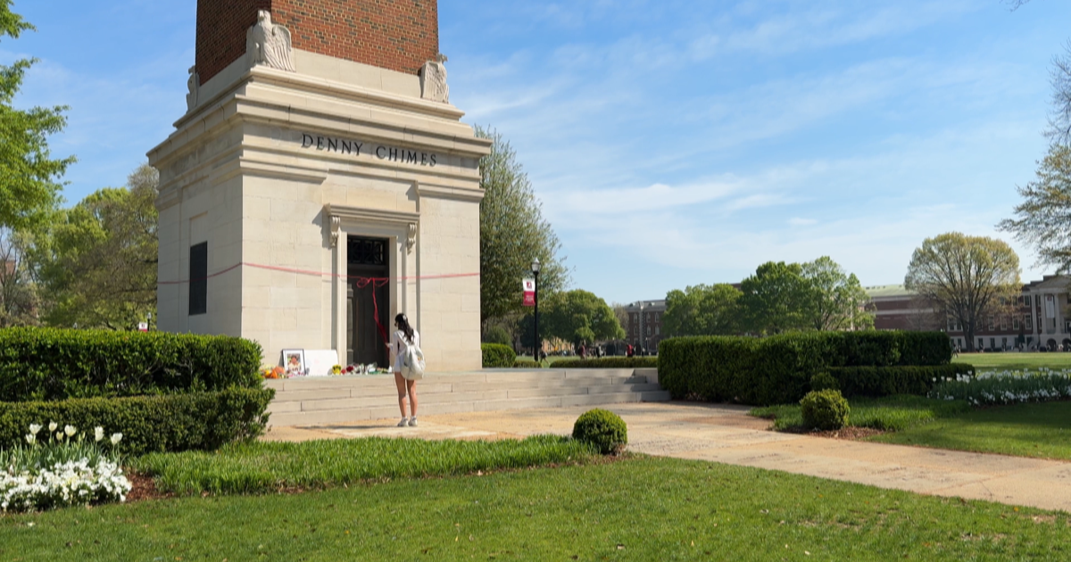 Students, staff gather at Denny Chimes to pay respects to James Gracey