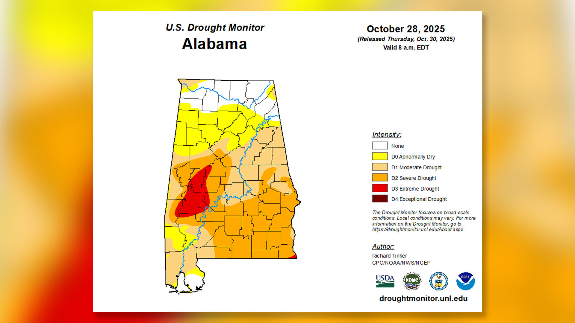 Drought Monitor: Chunk of West Alabama remains in extreme drought ...