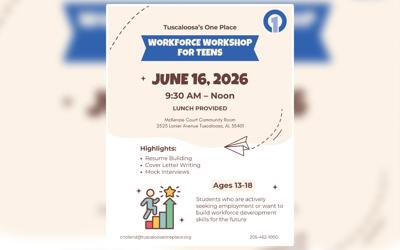 Workforce Development Workshops Tuscaloosa's One Place hosting workforce development workshop for teens ...