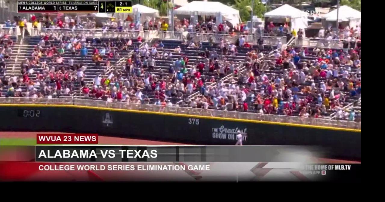 Alabama baseball gets blown out by Texas in CWS
