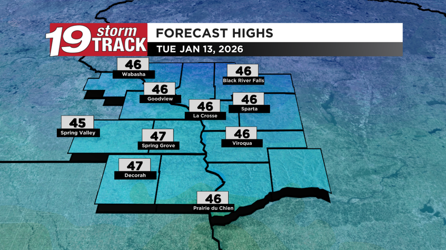 One more day of mild temperatures before colder weather and snow ...