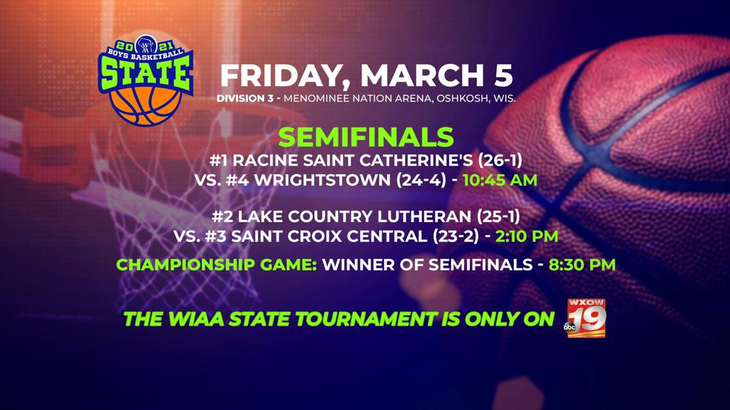 Here's when the local teams play in the WIAA State Boys ...