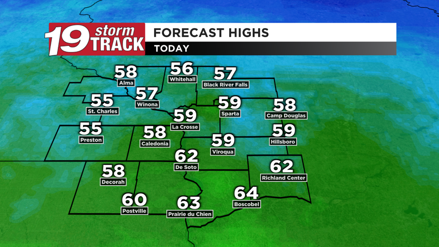 Cooler temperatures around the next few days with low chances for ...