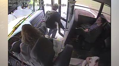 VIDEO: Norwich school bus driver prevents boy from exiting as car ...