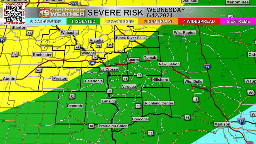 Multiple rounds of showers and storms could bring a few severe storms ...