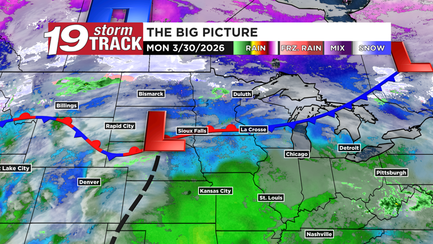 A warm day ahead before the weather pattern turns colder and more ...