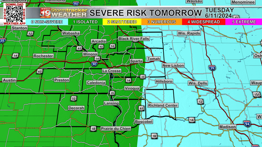 Multiple rounds of showers and storms could bring a few severe storms ...