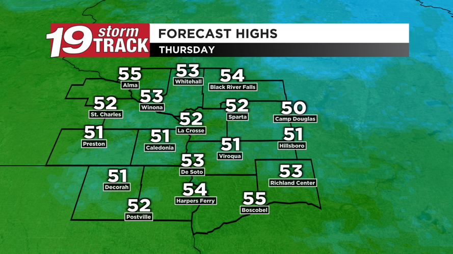 Dry and pleasant the next three days; chances for rain and a few ...