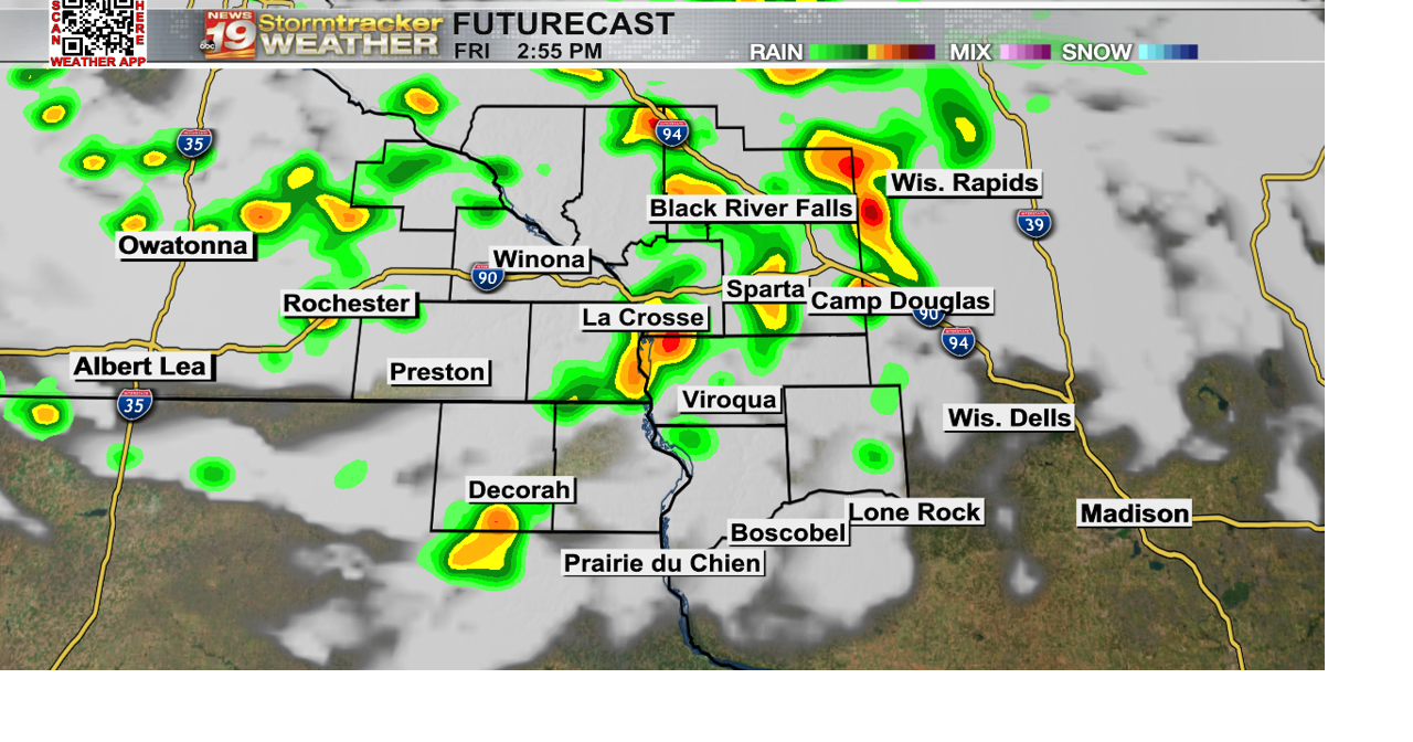 Cooler with a few showers | 19 Storm Track Forecast | wxow.com