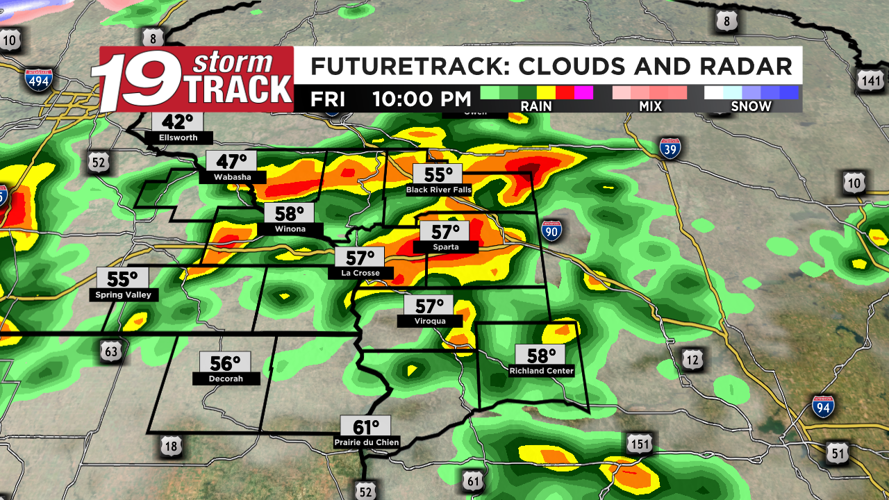 Scattered showers and thunderstorms on Friday; Some storms may become ...