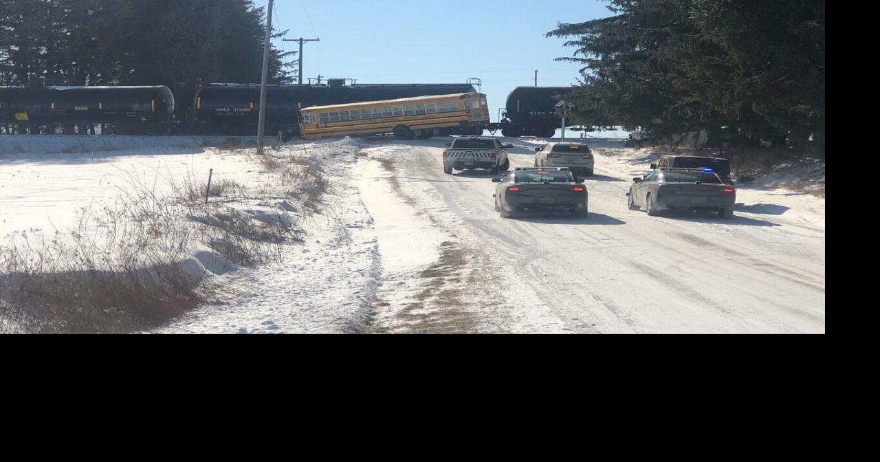 Two students and driver aboard Postville school bus in crash with Canadian Pacific train News