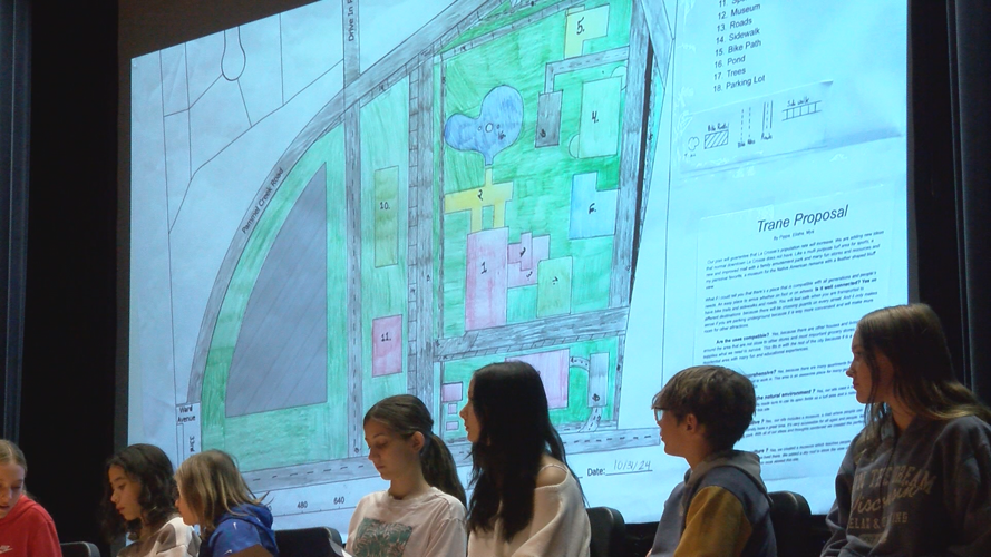 Tranes Development Program 7th Graders present development plans for Trane Technologies Building ...