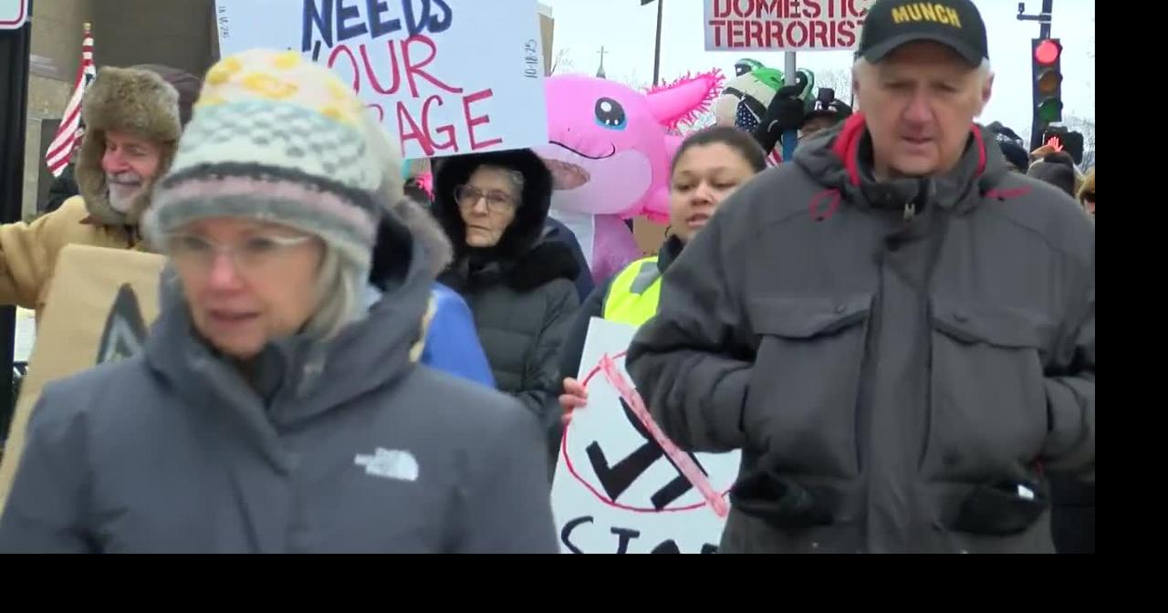 Area residents protest ICE | Video | wxow.com