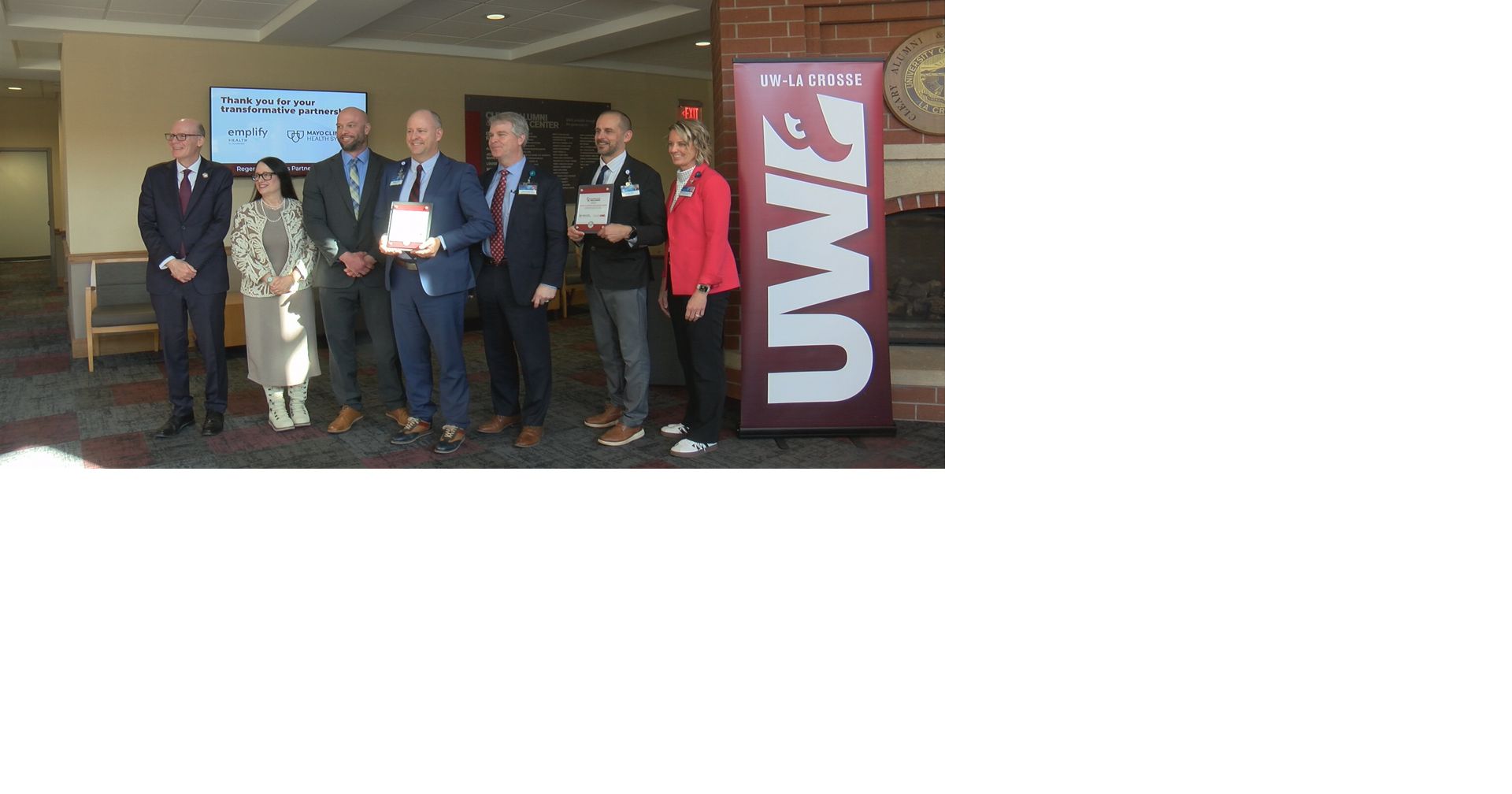 Emplify by Gundersen and Mayo Health Clinic awarded the UW Regents Business Partnership Award