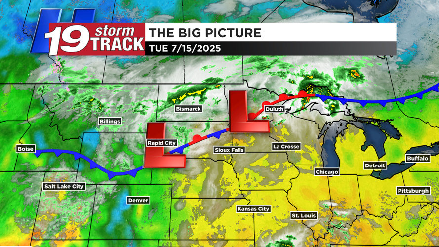 A sunny and toasty Tuesday ahead before rain and storm chances return ...