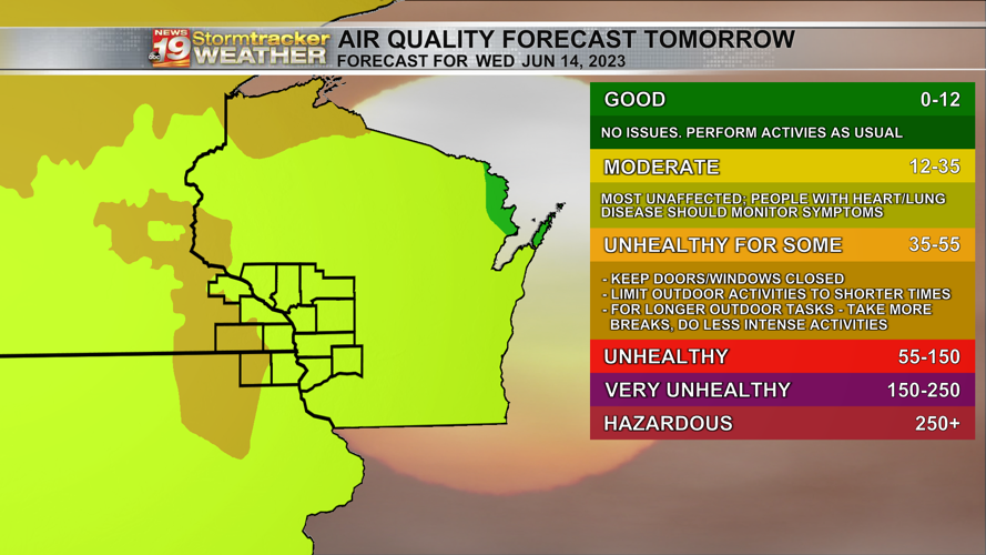 Air quality could decrease across the Coulee Region as wildfire smoke returns to the sky along