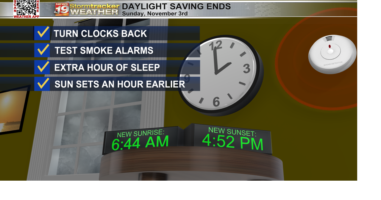 Daylight Saving Time ending, cool temps and weekend rain chances to ...