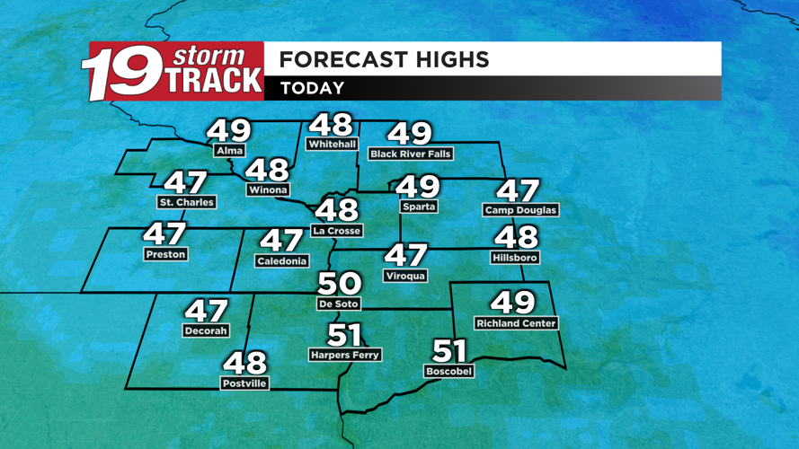 A sunny and seasonable Monday ahead | 19 Storm Track Weather | wxow.com