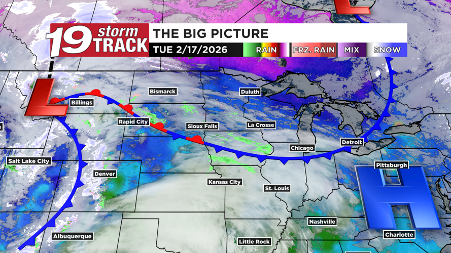 The first of two systems to track through later in the day Tuesday into ...