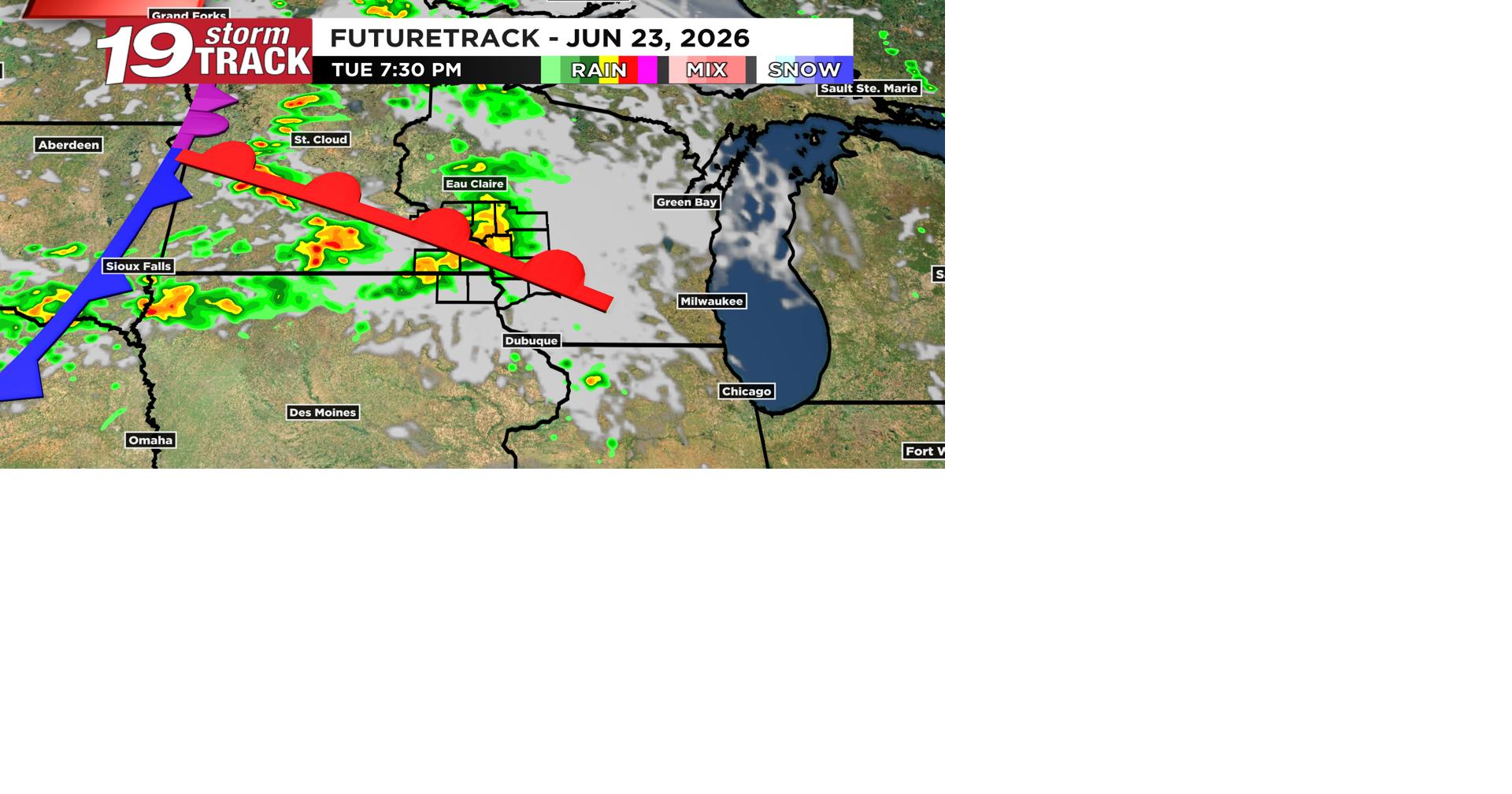 Chances for showers and thunderstorms return to the forecast later today as the next system moves in