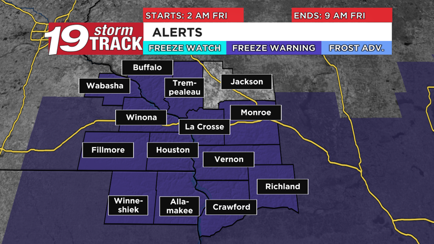 A cold Friday morning with a few more clouds and chances of rain this ...