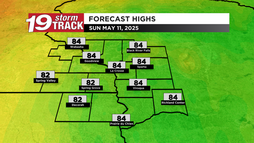 A beautiful Mother's Day Weekend with highs in the 80s, plenty of ...