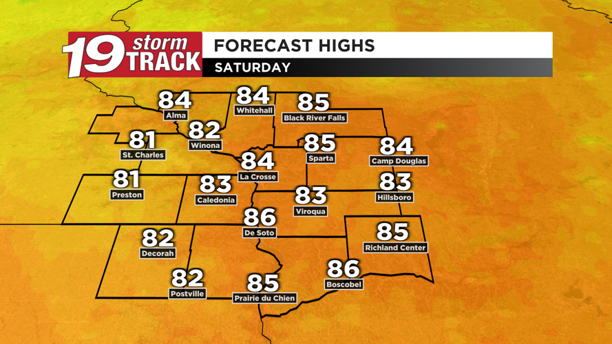 Tracking warm temperatures and a couple chances for showers and ...